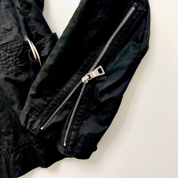 PRADA Black Zipper Moto Jacket Size X-Small - Picture 5 of 8